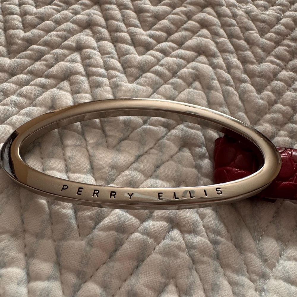 Pre-loved Perry Ellis Silver Oval Bracelet